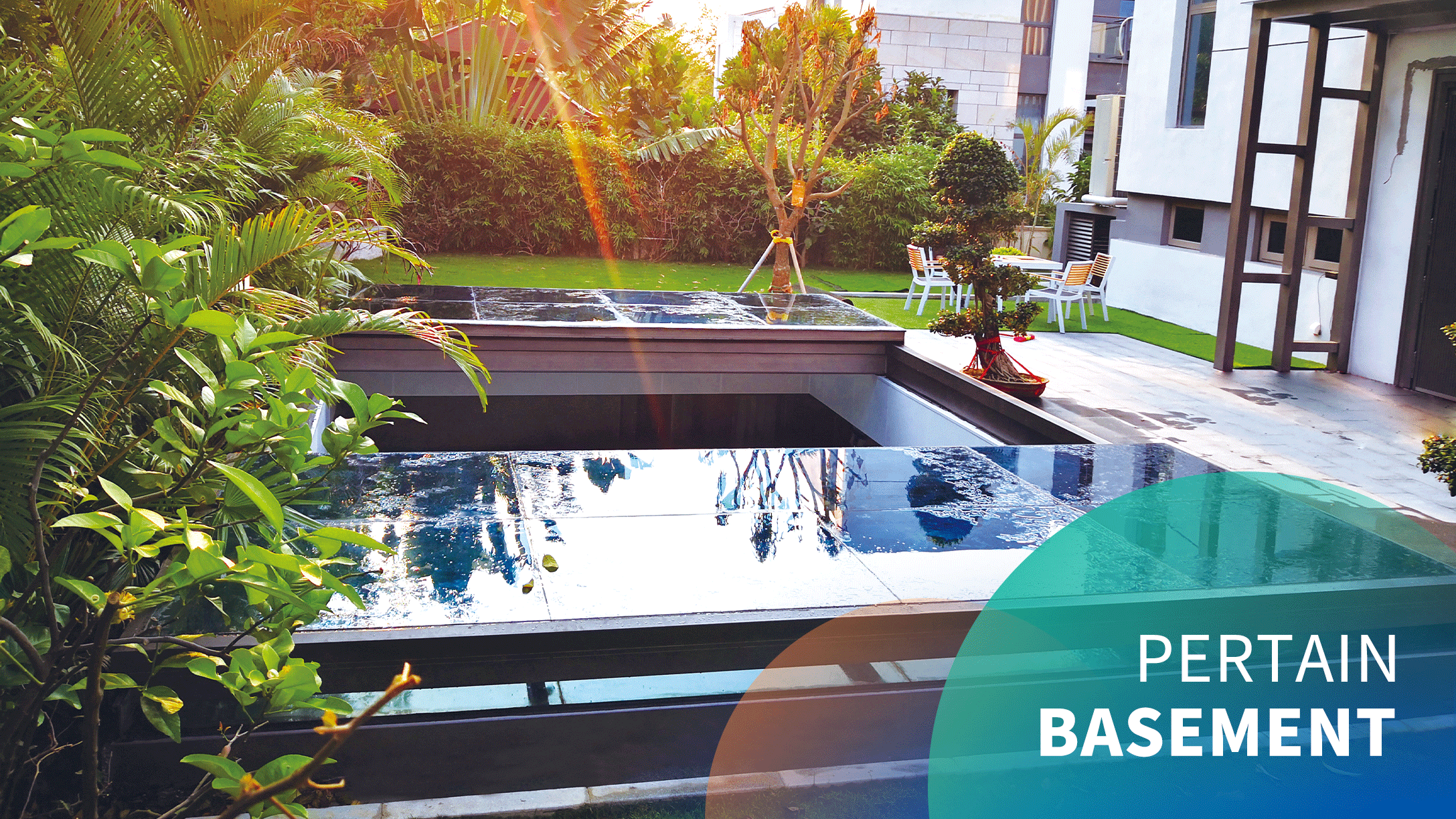 Motorized horizontal large basement sliding skylight