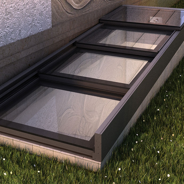 Lightwell electric Retractable skylight