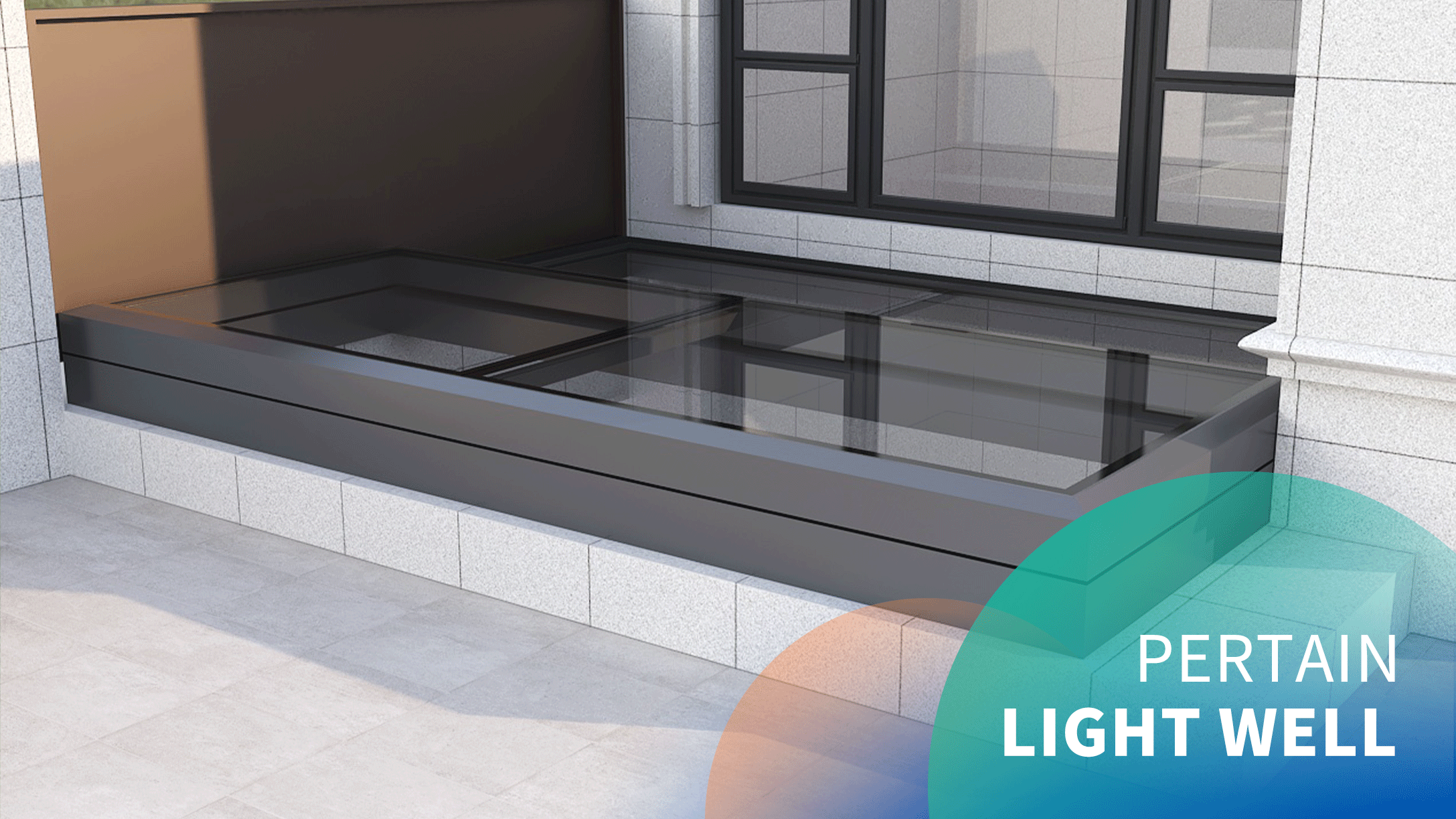 Electric light well trackless small sliding skylight