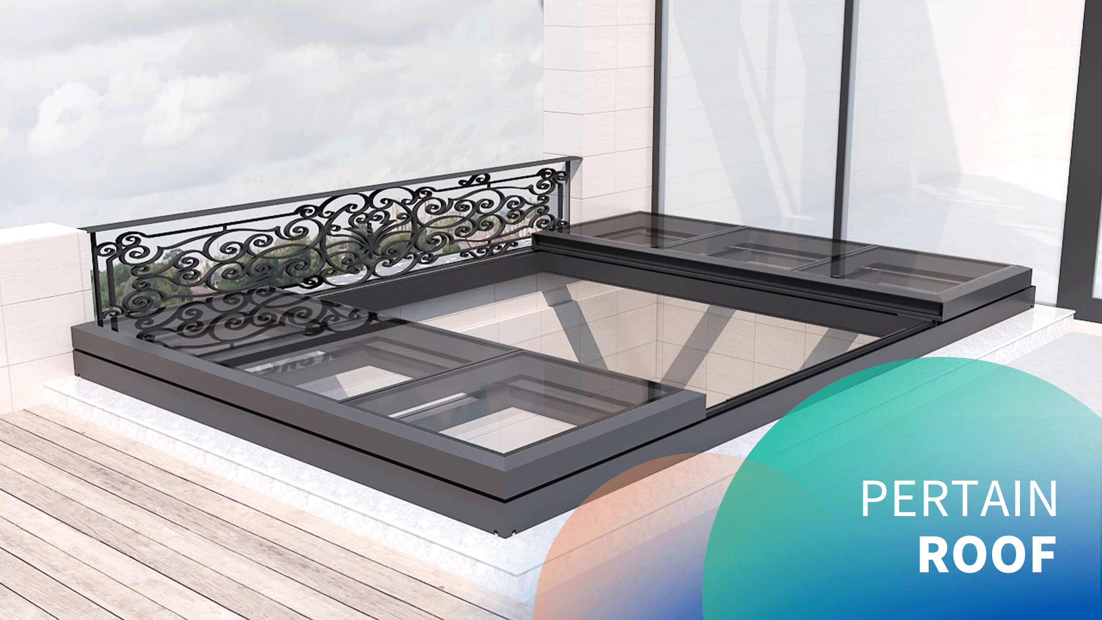Motorized large roof sliding skylight application scenarios