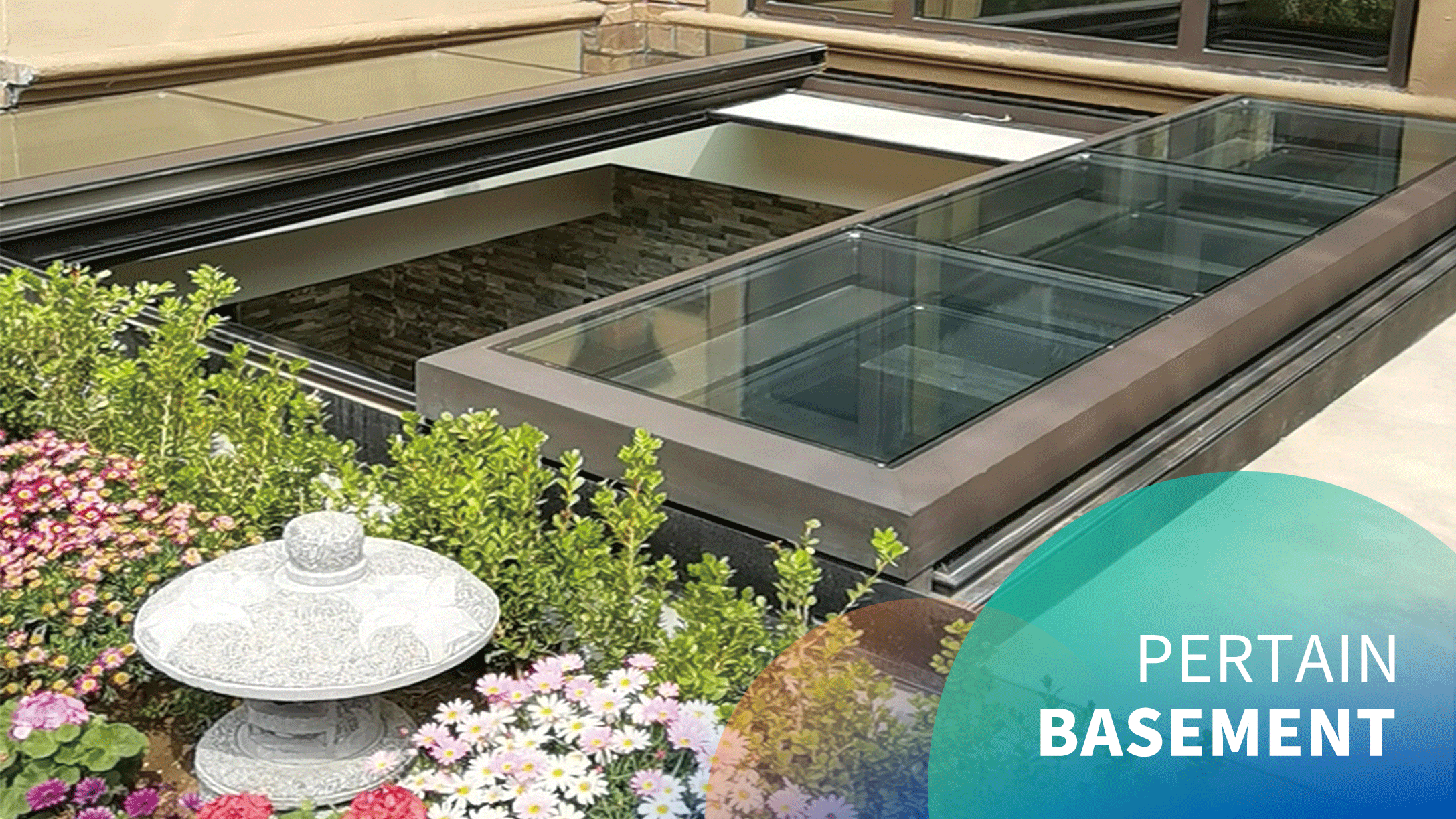 Electric Horizontal Medium Basement Sliding Skylight