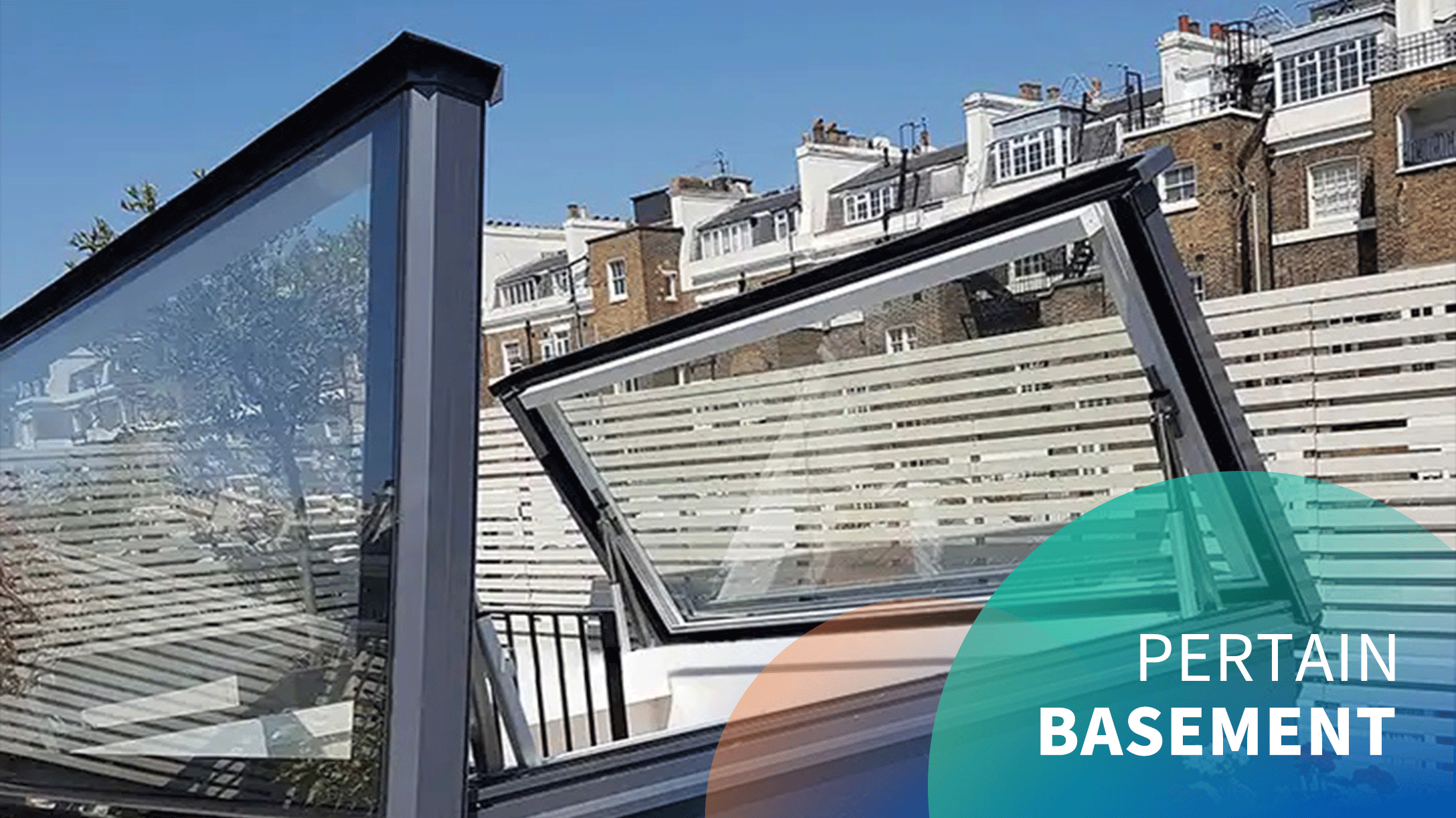 Electric basement 70° top-hung skylights