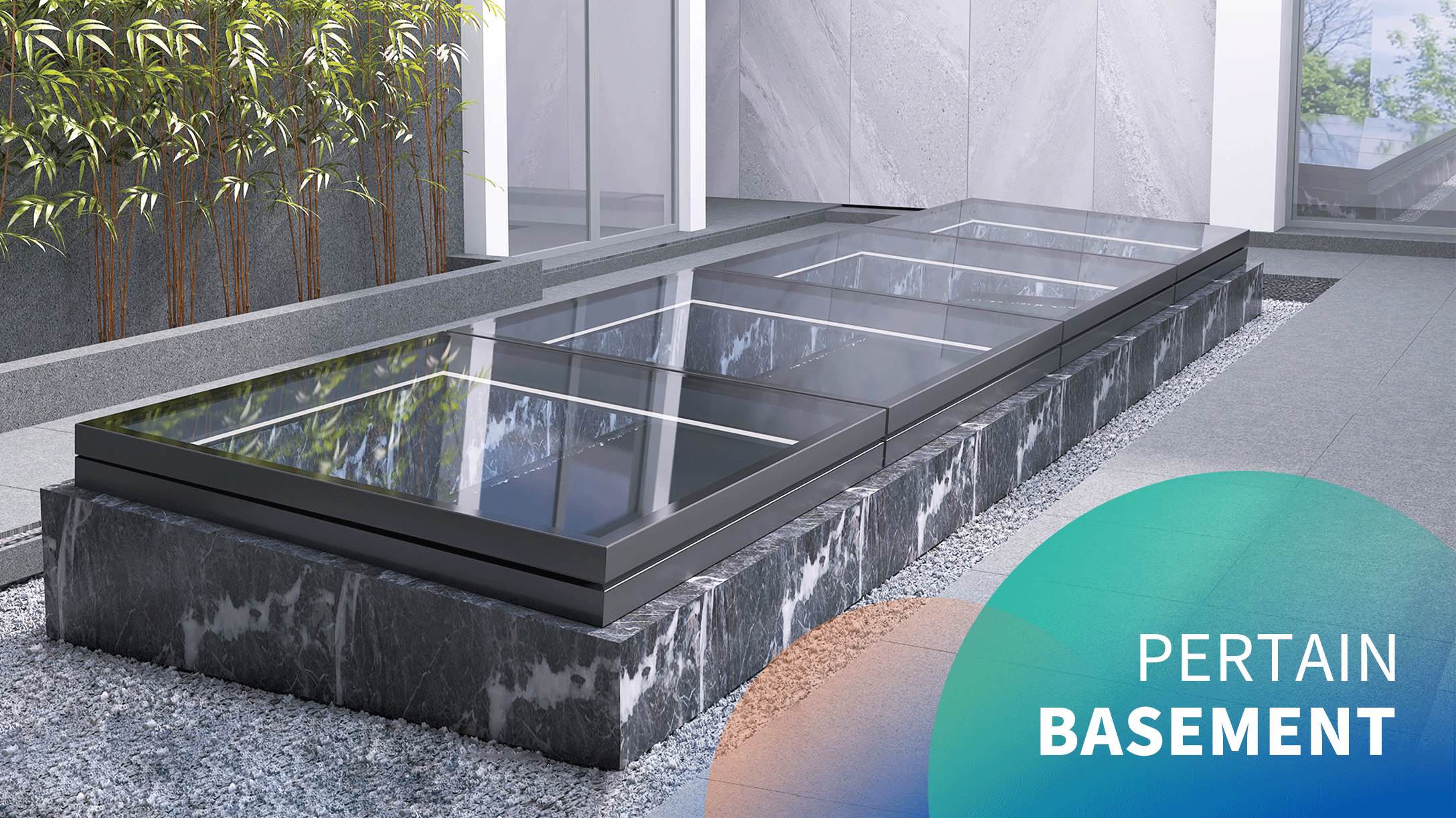 Electric Basement Extremely Narrow Hidden Framed Skylight