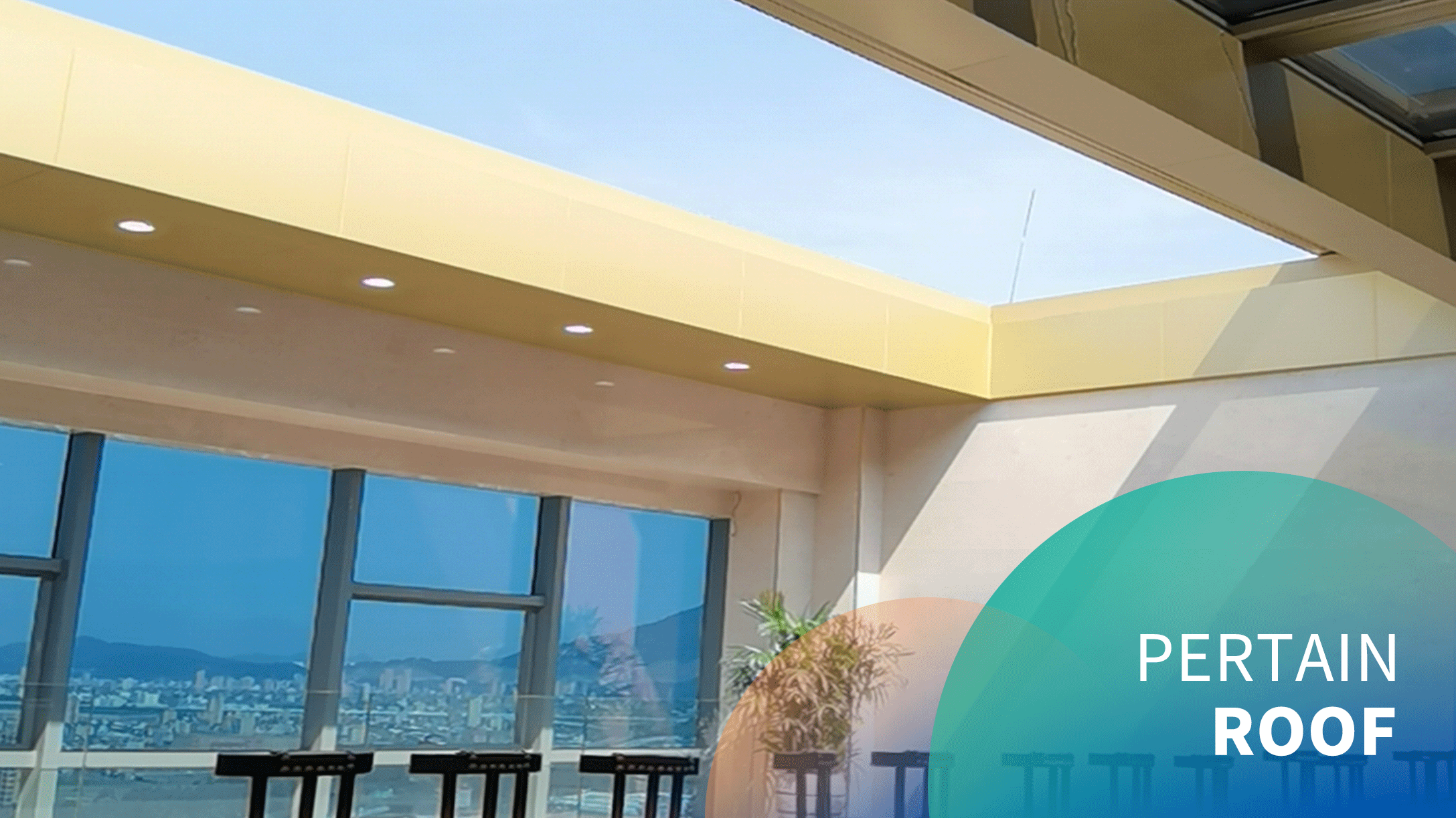 Electric large roof sliding skylight