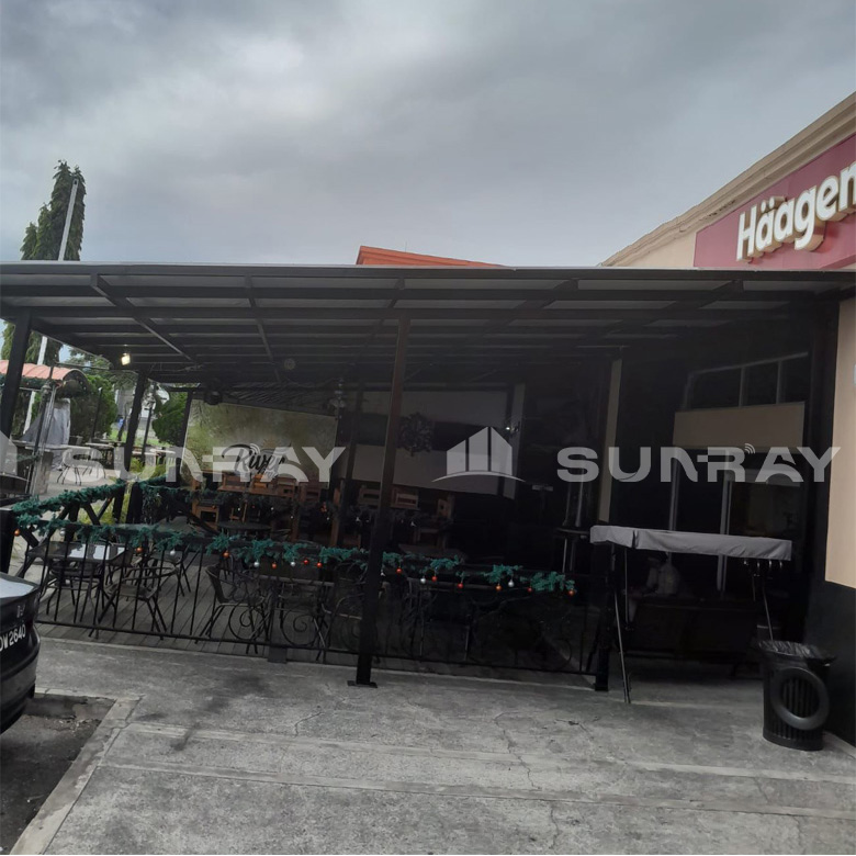 Electric retractable skylight project for restaurant roofs in Cyprus (2)